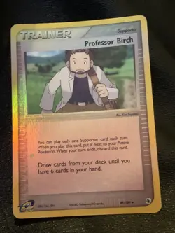 Pokemon Card TCG Professor Birch 89/109 Ruby and Sapphire Reverse Holographic NM - Image 1
