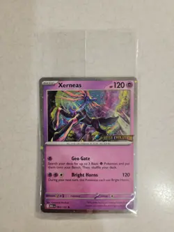 Pokemon Xerneas Card Mega Evolutions Stamp Promo 064/132 - Image 1