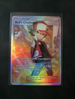 Red's Challenge 213/214 Sun and Moon Unbroken Bonds Full Art Pokemon Card - Image 2