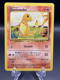 CHARMANDER - Base Set - 46/102 - Starter Pokemon Card Mint Condition - Image 1