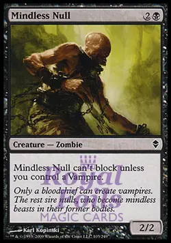 Mindless Null 4x FOIL ZEN MTG Zendikar Common MINT black - Image 1