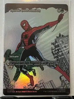 MTG Marvel's Spider-Man HEROIC INTERVENTION Foil Borderless Mythic #0034 - Image 1