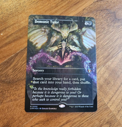 Demonic Tutor - BORDERLESS FOIL - NM - MTG - Image 1