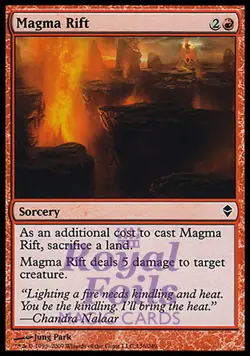 Magma Rift 4x FOIL ZEN MTG Zendikar Common MINT red - Image 1