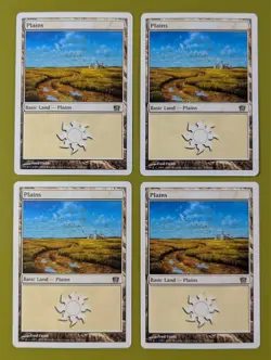 Plains (334) x4 Eighth Edition 8th 4x Magic the Gathering MTG - Image 1