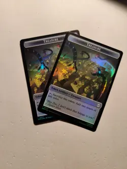 2x FOIL Human Citizen / Treasure Token - SPM MTG Eng NM M - 0004 / 0007 - Image 2