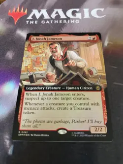Mtg. J. Jonah Jameson. Foil Extended Art. Marvel's Spider-Man. Pack Fresh - Image 1