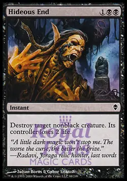 Hideous End 3x FOIL ZEN MTG Zendikar Common MINT black - Image 1