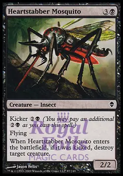 Heartstabber Mosquito 4x FOIL ZEN MTG Zendikar Common MINT black - Image 1