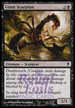 Giant Scorpion 4x FOIL ZEN MTG Zendikar Common MINT black - Image 1