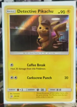 2019 Detective Pikachu SM190 Sm Holo Pokemon TCG Holo - Image 1