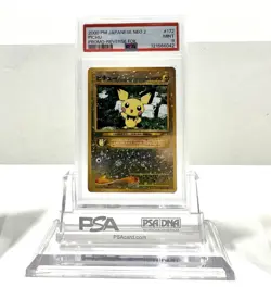 CHARIZARD PICHU & ENTEI JAPANESE NEO PROMO REVERSE FOIL POKEMON PSA 9 + BINDER - Image 3