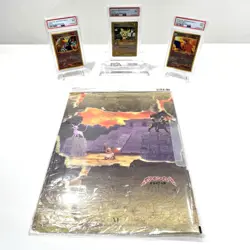 CHARIZARD PICHU & ENTEI JAPANESE NEO PROMO REVERSE FOIL POKEMON PSA 9 + BINDER - Image 5