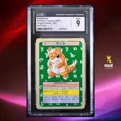 CGC 9 Sandshrew Pokemon Topsun (1997) Original Series - 027 2nd Print - Image 1