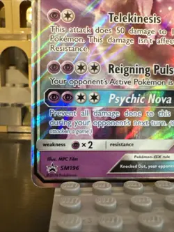 Mewtwo GX SM196 Sm Holo Pokemon TCG Promo - Image 2