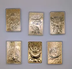 Pokemon 23K gold trading cards 1999 Burger King full set with three pokeballs - Image 1