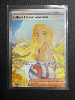 Lillie's Determination SIR 184/132 SIR Special Illustration Rare Pokemon IN HAND - Image 3