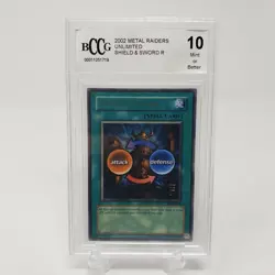 Yugioh 2002 Metal Raiders Shield & Sword MRD-131 Unlimited BCCG Grade 10 Beckett - Image 1