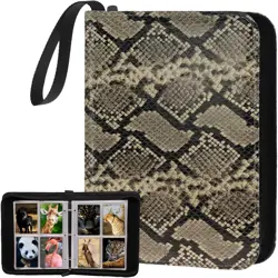Trading Card Binder 4 Pocket, 400 Pockets Card Holder with 50 Removable Sleeves, - Image 1