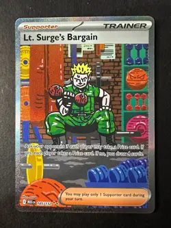 Pokemon Card - Lt. Surge's Bargain 185/132 - Mega Evolution - Image 1