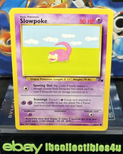 1999 Pokemon Card Slowpoke #55/62 Vintage WOTC- LP- Free Shipping - Image 1