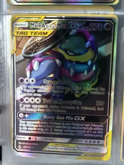 Pokemon TCG Muk Alolan Muk GX Full Art Holo Card 197/214 Sm-Unbroken Bonds - Image 1