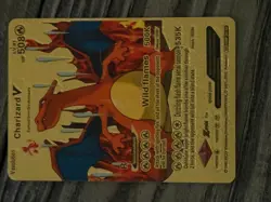 🔥Golden Pokemon Charizard V Evolution🔥 Good Condition. Card Case Included. - Image 2
