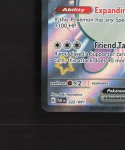 Wigglytuff ex 222/091 Paldean Fates Full Art Ultra Rare Holo Pokemon Card NM - Image 5