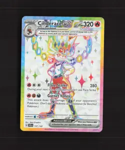 Cinderace ex 157/142 Stellar Crown Full Art Ultra Rare Holo Pokemon Card NM - Image 1