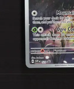 Teal Mask Ogerpon SVP 123 Scarlet & Violet Black Star Promo Holo Pokemon Card NM - Image 5