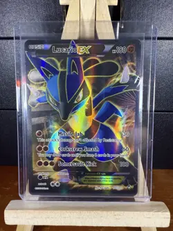 Pokemon TCG Lucario EX Ultra Rare Full Art Holo Card 107/111 XY-Furious Fists - Image 1