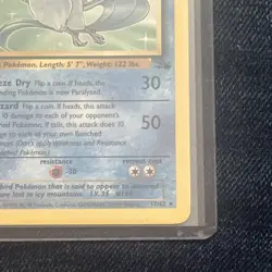 1999 Pokemon TCG Fossil Articuno Rare 1st First Edition Card 17/62 Vintage - Image 3