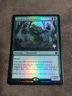 Ancient Greenwarden Foil Promo Pack Stamped Magic Card MTG Mythic Rare - Image 1