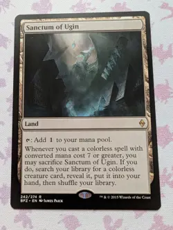 1x Sanctum of Ugin, English Battle for Zendikar MTG Magic - Image 1