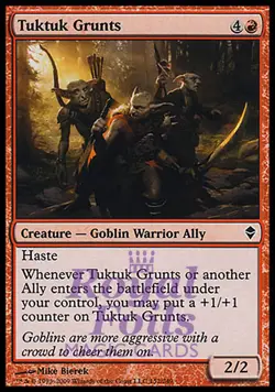 Tuktuk Grunts 4x FOIL ZEN MTG Zendikar Common MINT red - Image 1