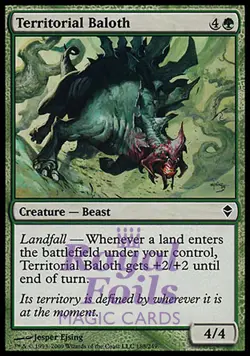 Territorial Baloth 4x FOIL ZEN MTG Zendikar Common MINT green - Image 1