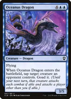 (1x FOIL) OCEANUS DRAGON - CL: Baldur's Gate - MTG Magic the Gathering Card - Image 1