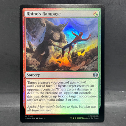 2025 MTG MARVEL'S SPIDER-MAN RHINO'S RAMPAGE 0141 FOIL (UNCOMMON) - Image 1