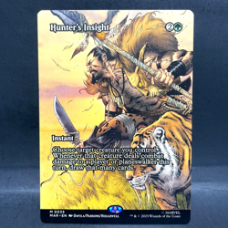 2025 MTG MARVEL'S SPIDER-MAN BORDERLESS HUNTER'S INSIGHT 0035 (MYTHIC) - Image 1