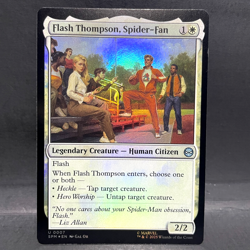 2025 MTG MARVEL'S SPIDER-MAN FLASH THOMPSON SPIDER-FAN 0007 FOIL (UNCOMMON) - Image 1
