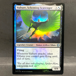 2025 MTG MARVEL'S SPIDER-MAN VULTURE SCHEMING SCAVENGER 0158 FOIL (UNCOMMON) - Image 1