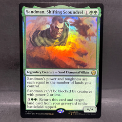 2025 MTG MARVEL'S SPIDER-MAN SANDMAN SHIFTING SCOUNDREL 0112 FOIL (RARE) - Image 1