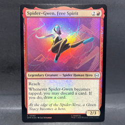 2025 MTG MARVEL'S SPIDER-MAN SPIDER-GWEN FREE SPIRIT 0090 FOIL (COMMON) - Image 1