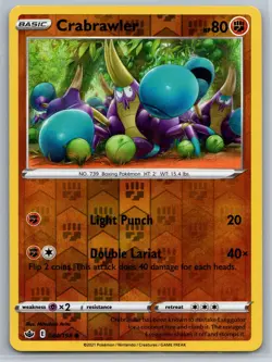 NM Crabrawler 084/198 Reverse Holo Chilling Reign Pokemon 2021 - Image 1