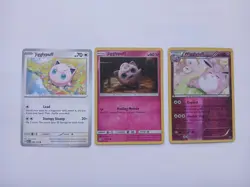 Jigglypuff and Wigglypuff Reverse Holo Pokemon Cards For Sale - Image 1