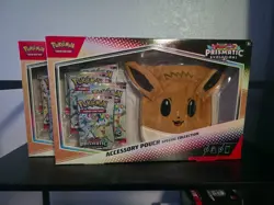 Lot Of 2 Pokemon SV Prismatic Evolutions Accessory Pouch Collection SEALED NEW - Image 1