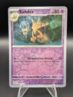 Pokemon TCG Kadabra 064/165 Uncommon Scarlet and Violet 151 Reverse Holo Card - Image 1