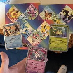 Pokemon TCG 3 Different Prismatic Evolutions Sticker Packs W/3 Cosmos Holo Promo - Image 1