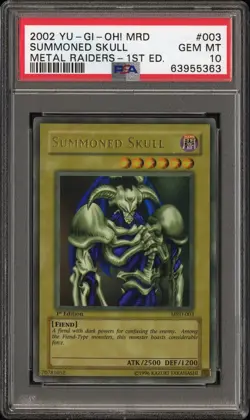 Yugioh PSA 10 Summoned Skull 1st Edition 2002 Metal Raiders MRD-003 FADED Error! - Image 1