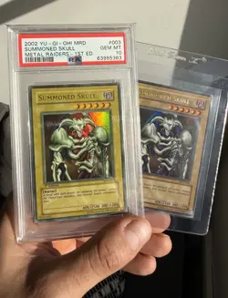 Yugioh PSA 10 Summoned Skull 1st Edition 2002 Metal Raiders MRD-003 FADED Error! - Image 4